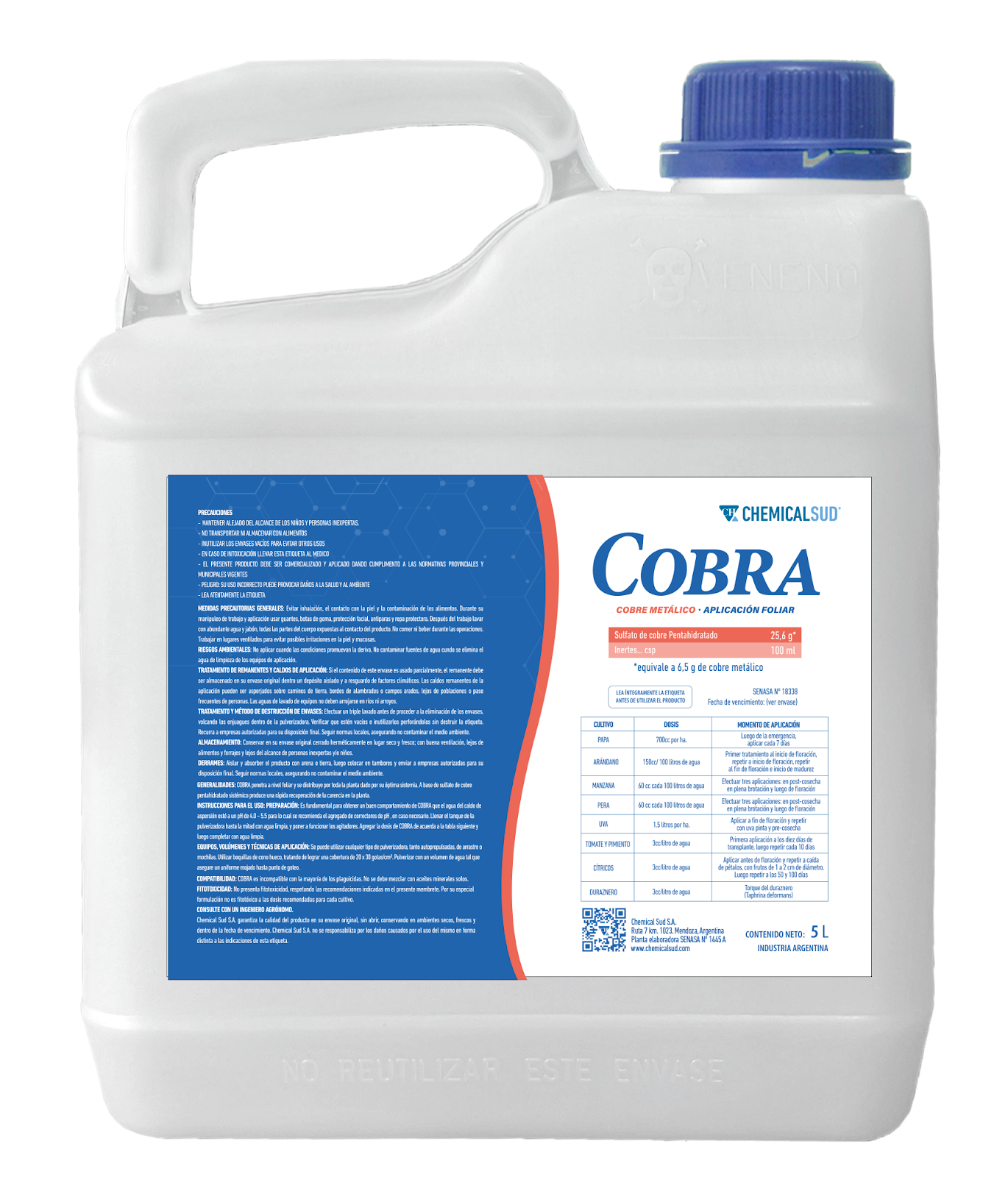 Foliar Cobra x 5 L - Chemical Sud (bidón)