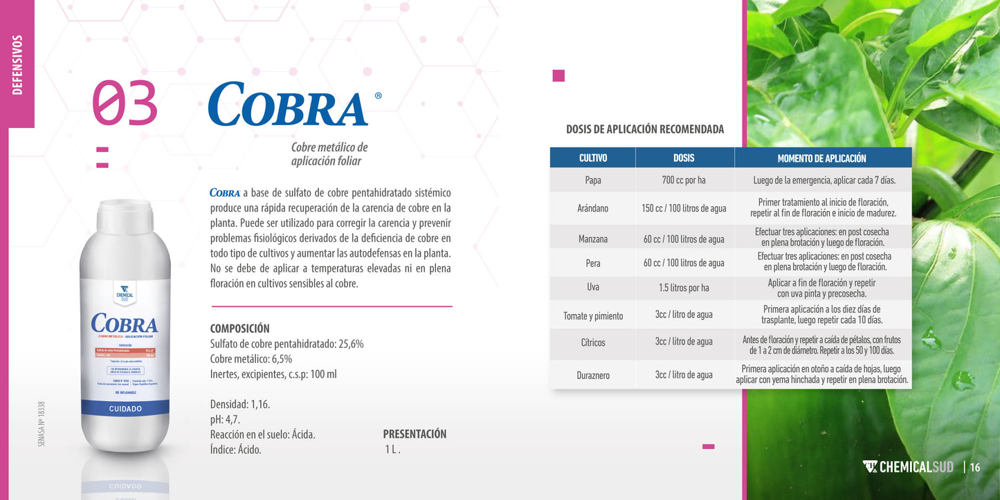 Cobra Caja 10L | Cobre Sistémico | Stock